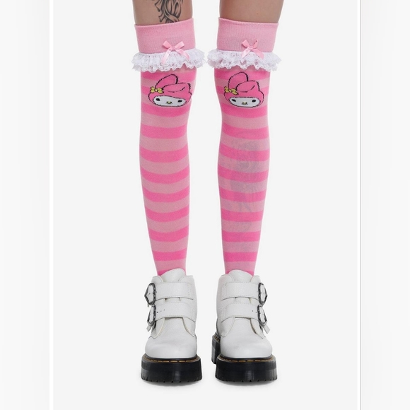 Sanrio Accessories - My Melody Stripe Over-The-Knee Socks